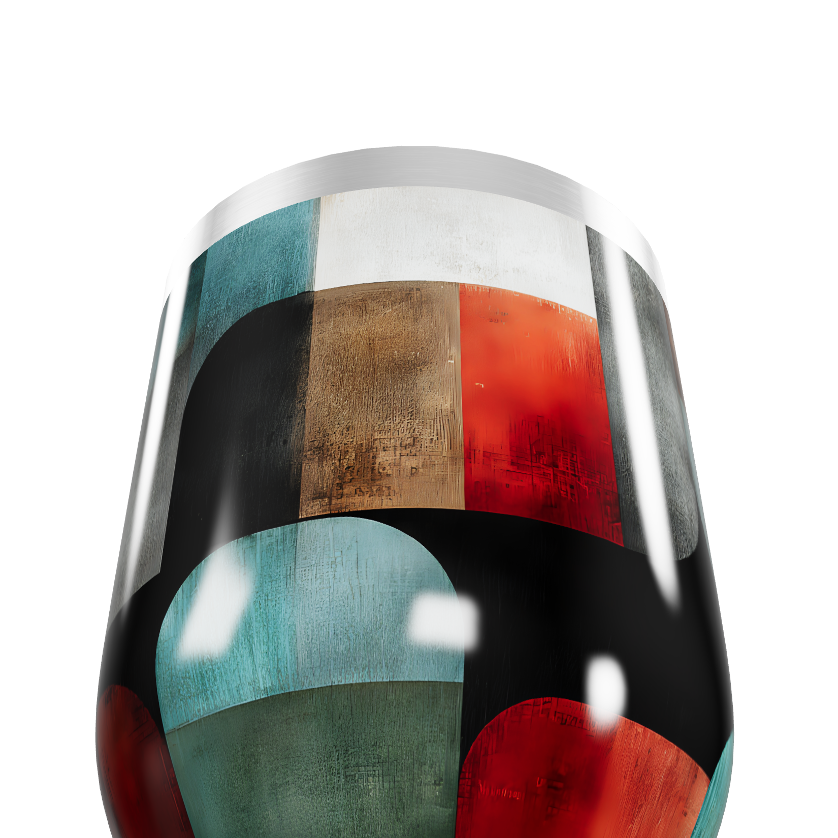 Copo Térmico Slim - Colorido Geométrico Inox