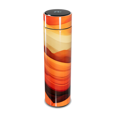 Garrafa Térmica Touch - Estampa Ondas Laranja