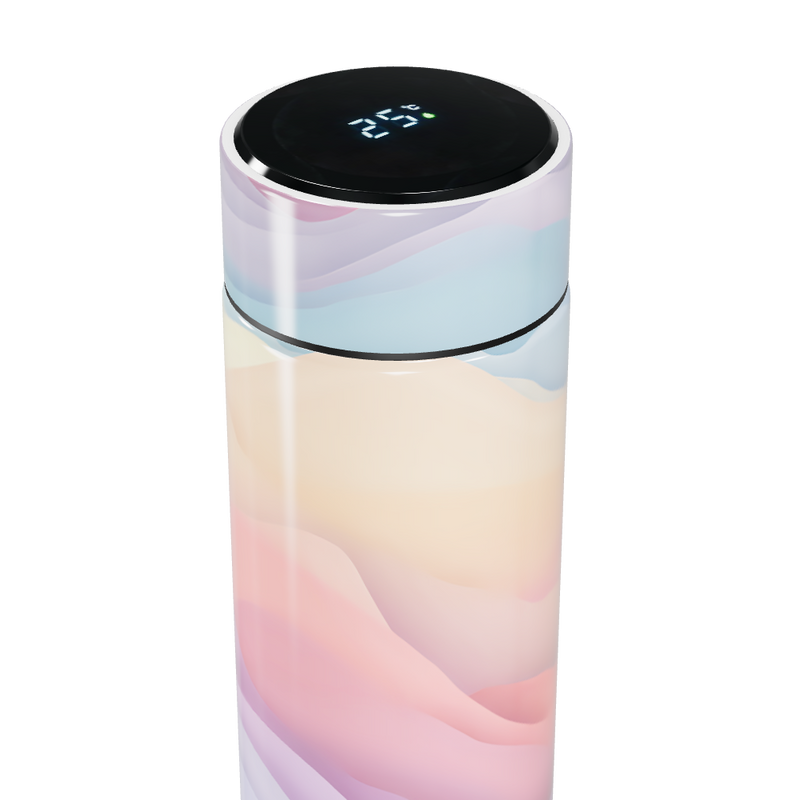 Garrafa Térmica Touch - Degradê Pastel Inox