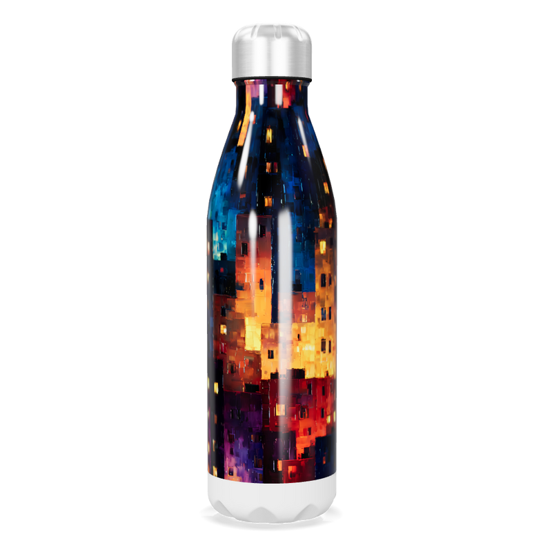 Garrafa Inox - Estampa Colorida Pixelada