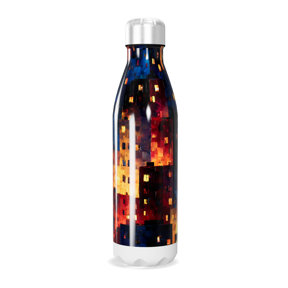 Garrafa Inox - Estampa Colorida Pixelada