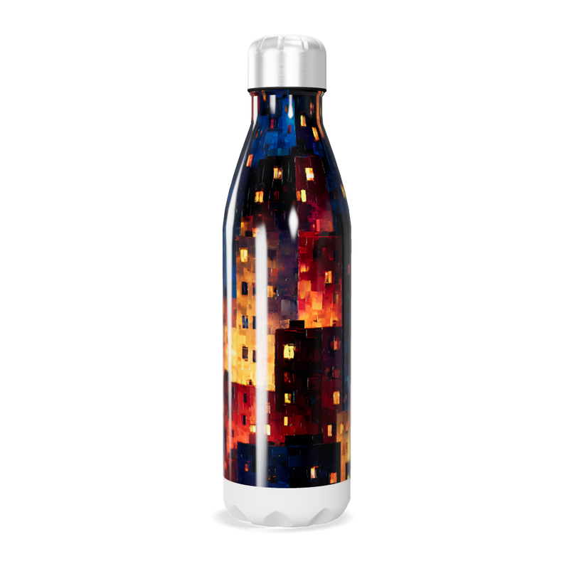 Garrafa Inox - Estampa Colorida Pixelada
