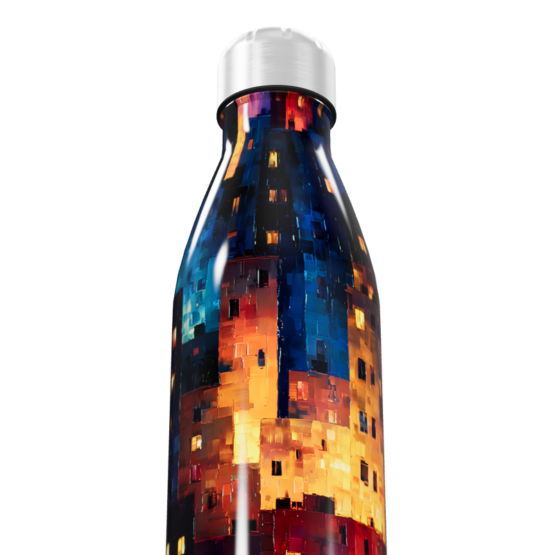 Garrafa Inox - Estampa Colorida Pixelada