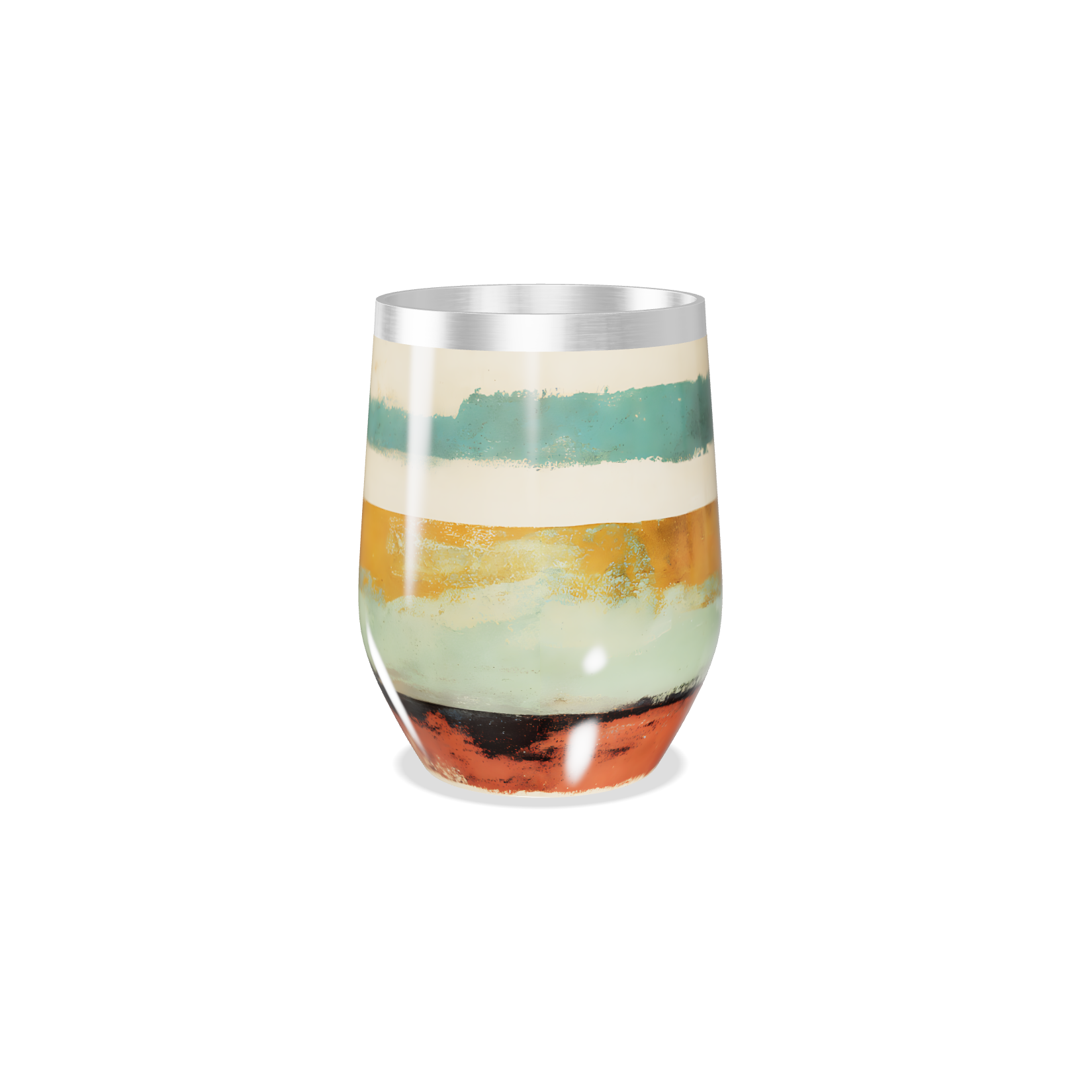 Copo Térmico Slim - Listras Coloridas Aço Inox