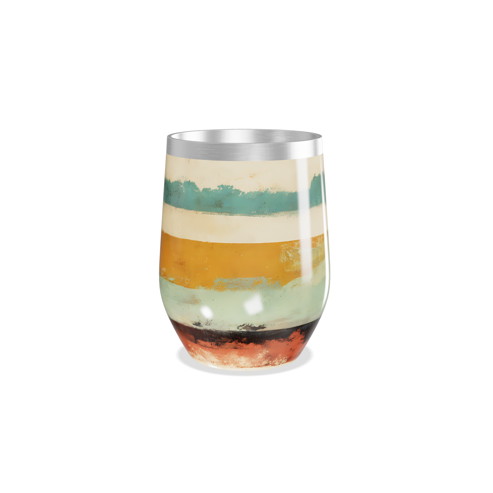 Copo Térmico Slim - Listras Coloridas Aço Inox