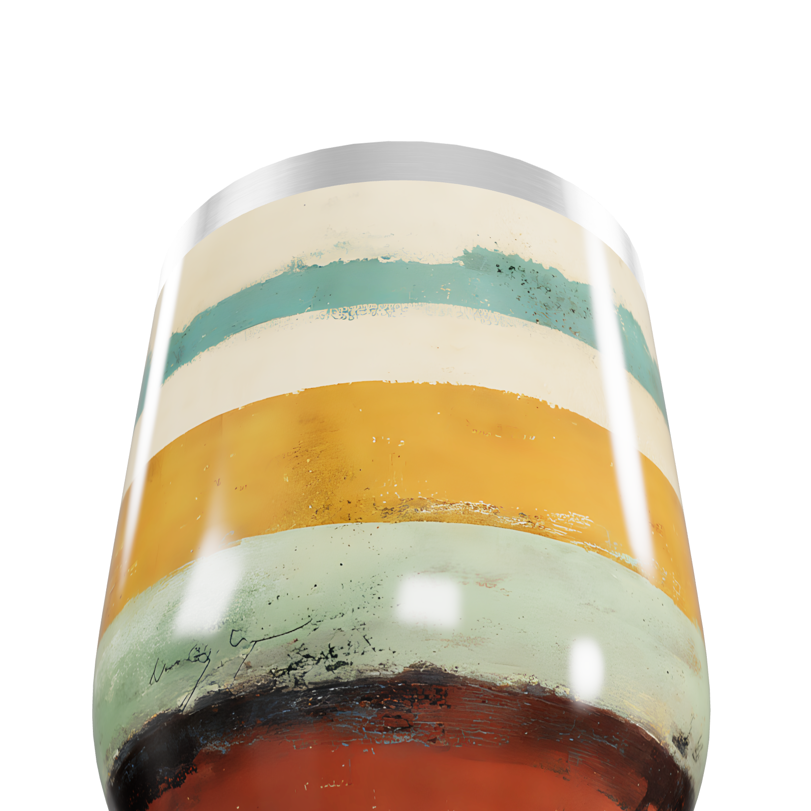 Copo Térmico Slim - Listras Coloridas Aço Inox