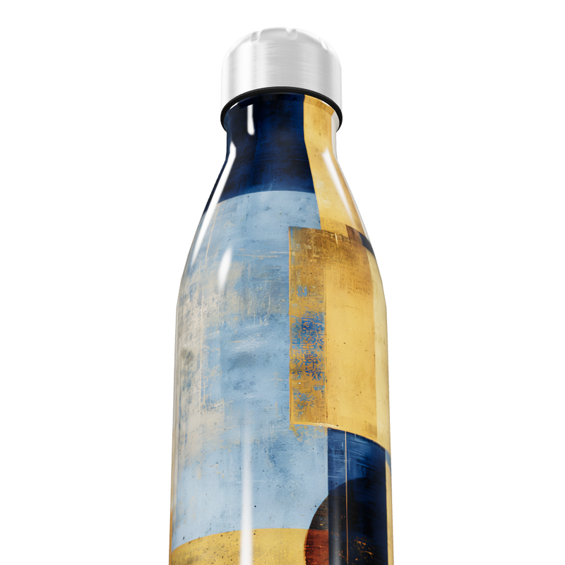 Garrafa Inox - Estampa Abstrata Colorida