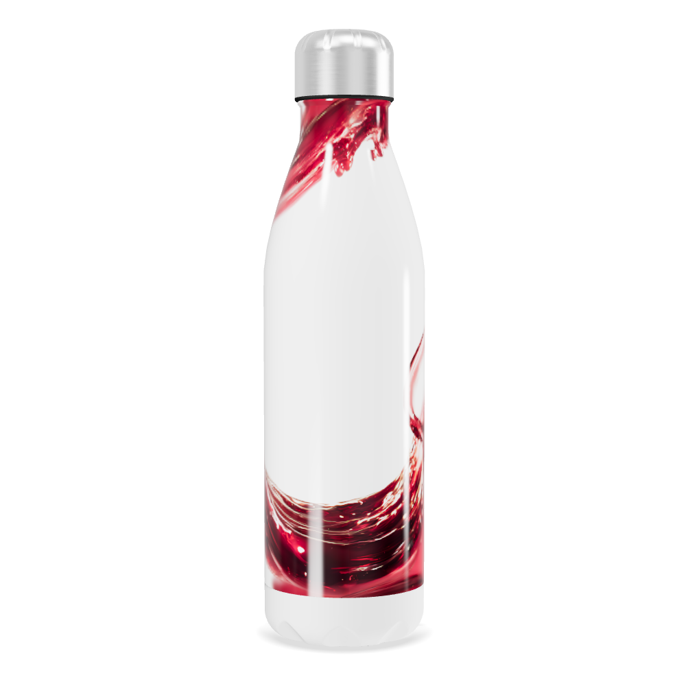 Garrafa Inox - Estampa Fluida Vermelha