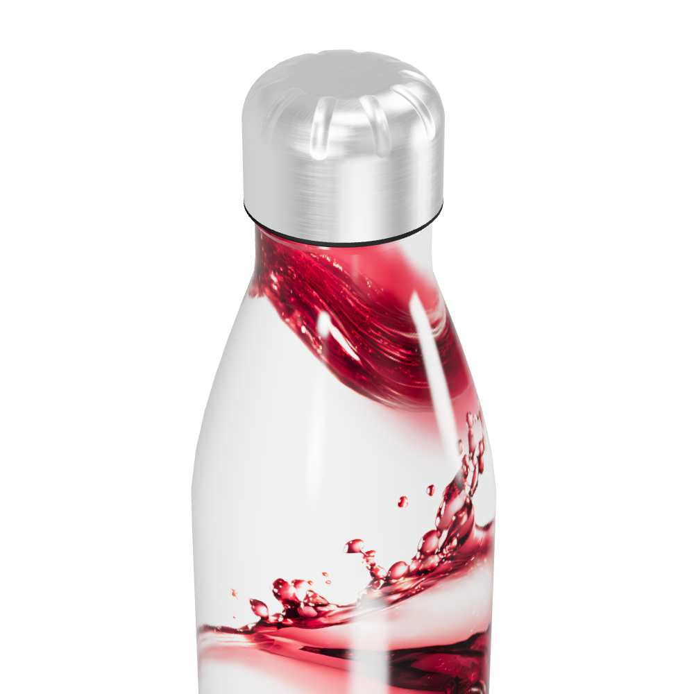 Garrafa Inox - Estampa Fluida Vermelha