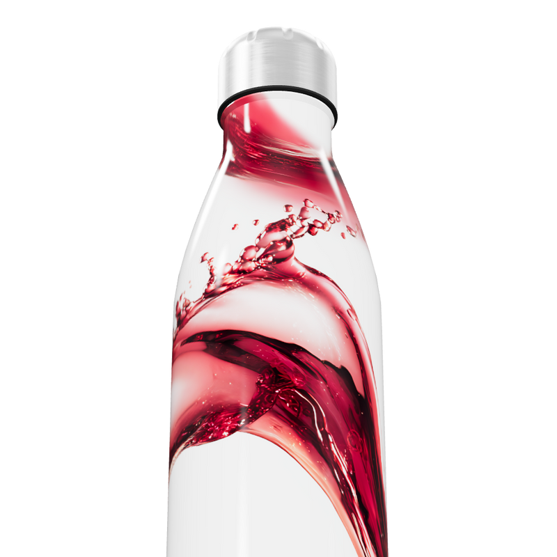 Garrafa Inox - Estampa Fluida Vermelha