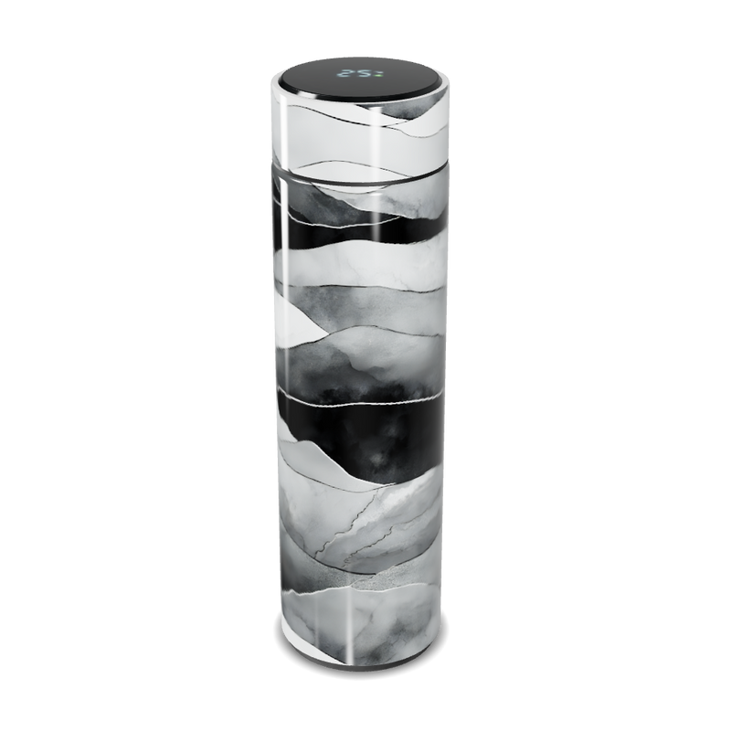 Garrafa Térmica Touch - Design Marmorizado Preto