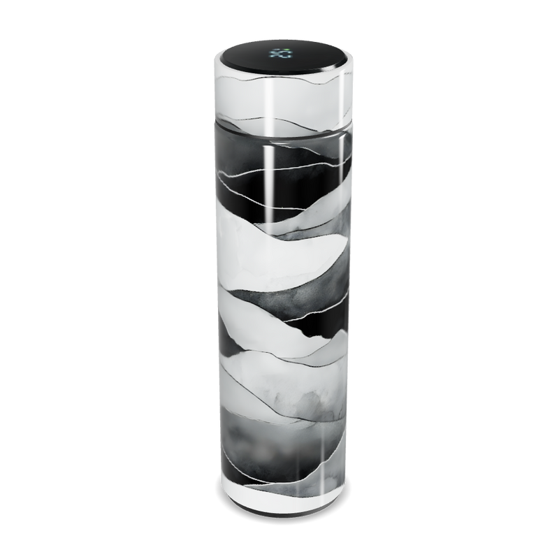 Garrafa Térmica Touch - Design Marmorizado Preto