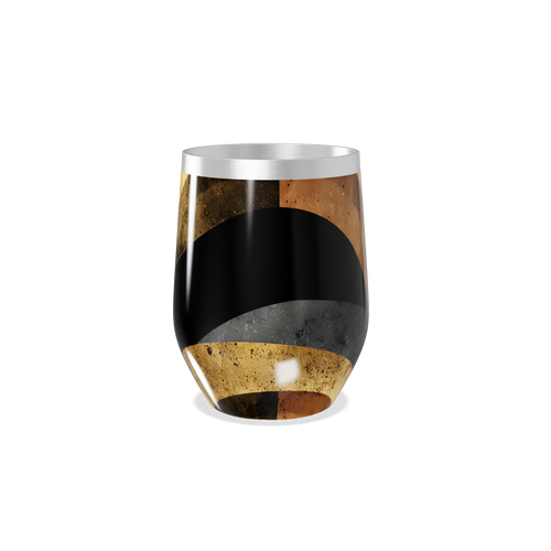 Copo Térmico Slim - Design Preto e Dourado