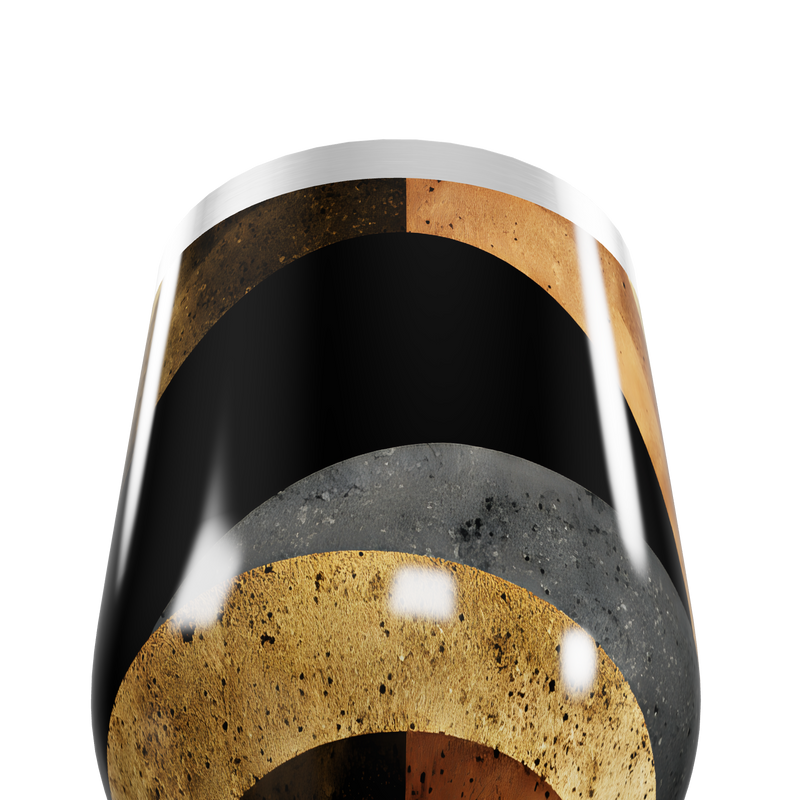 Copo Térmico Slim - Design Preto e Dourado