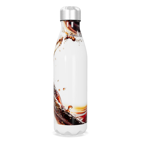 Garrafa Inox Estampa Líquida Branca