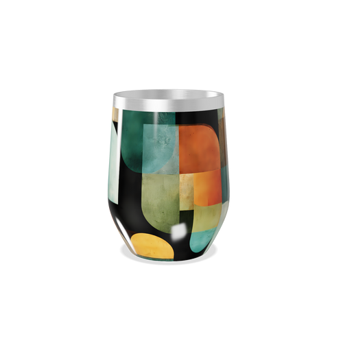 Copo Térmico Slim - Design Geométrico Colorido