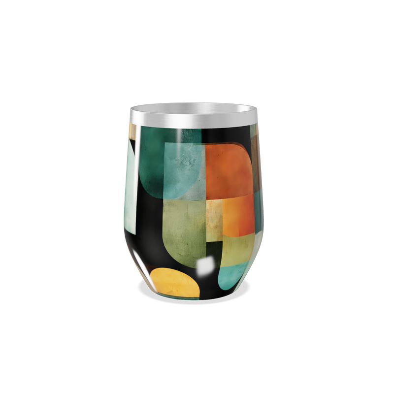 Copo Térmico Slim - Design Geométrico Colorido