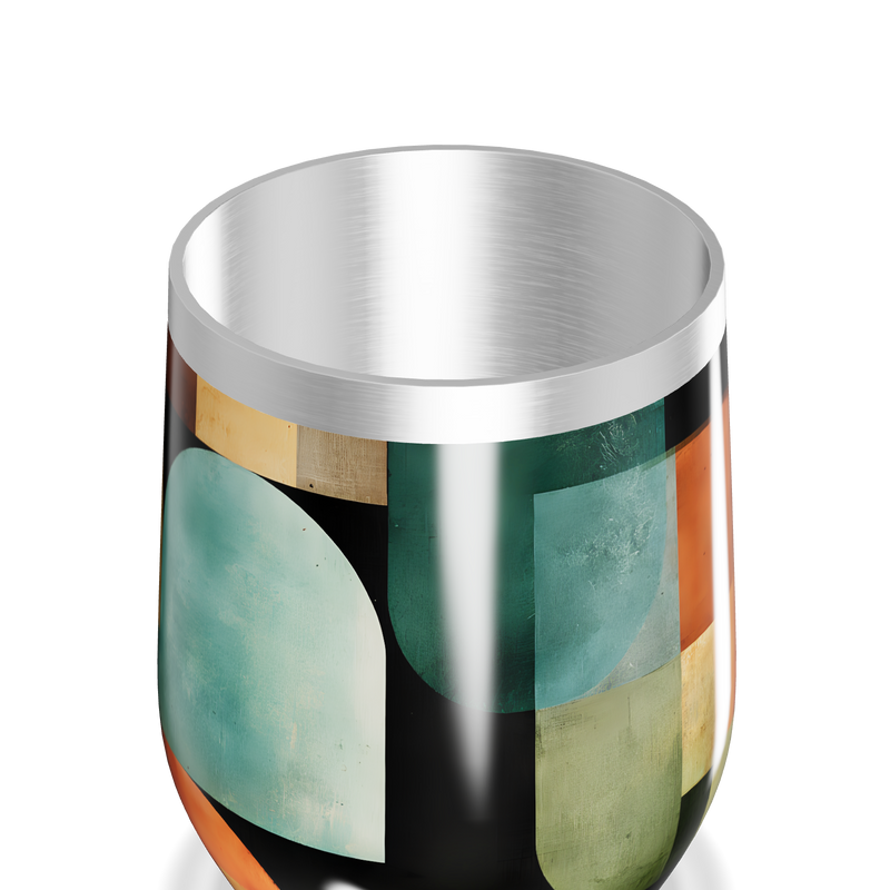 Copo Térmico Slim - Design Geométrico Colorido