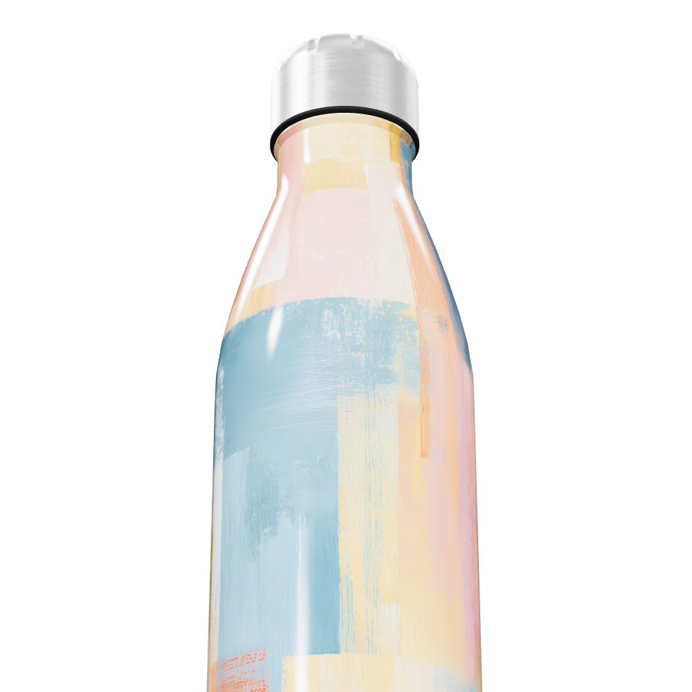 Garrafa Inox - Estampa Pastel Abstrata