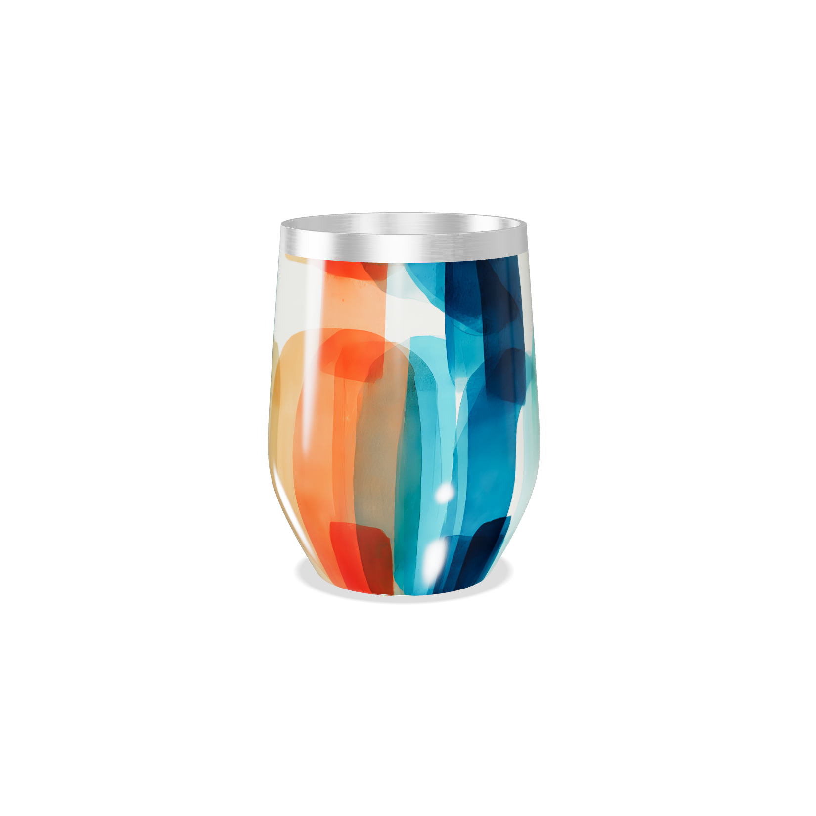 Copo Térmico Slim - Abstrato Colorido Aço Inox