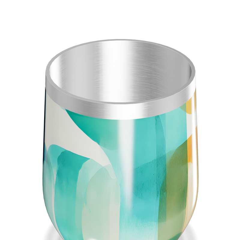 Copo Térmico Slim - Abstrato Colorido Aço Inox