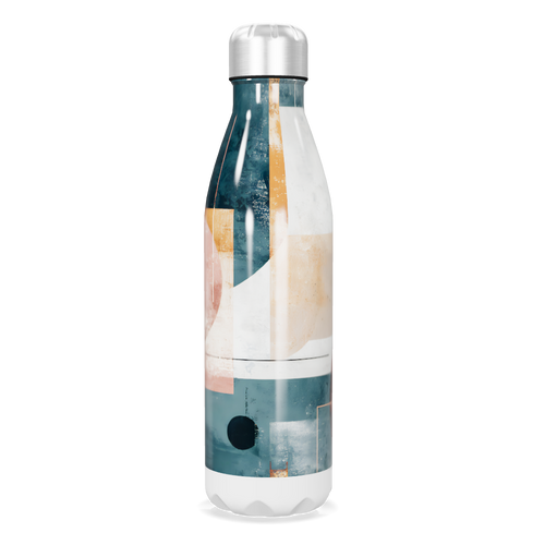 Garrafa Inox - Estampa Abstrata Colorida