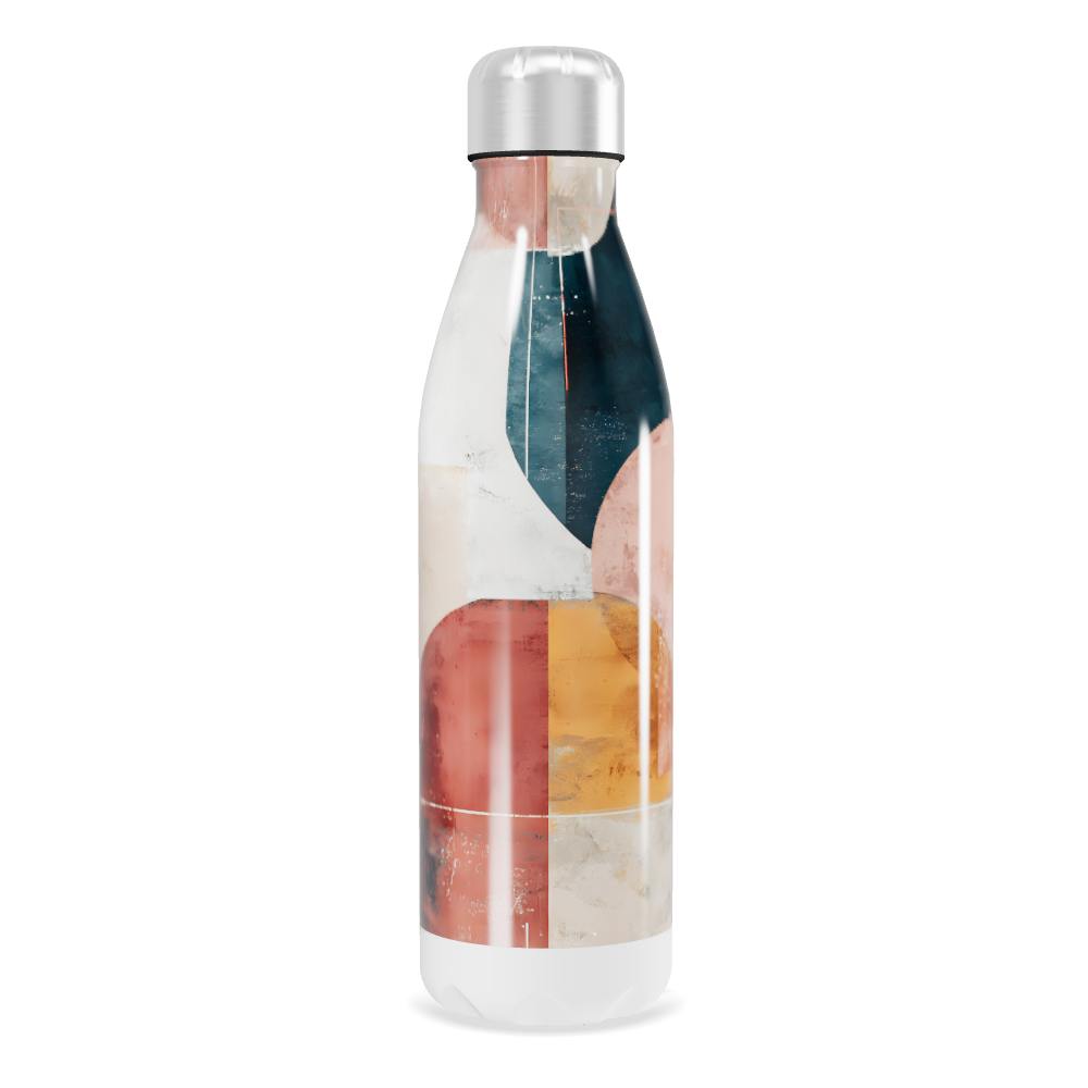 Garrafa Inox - Estampa Abstrata Colorida