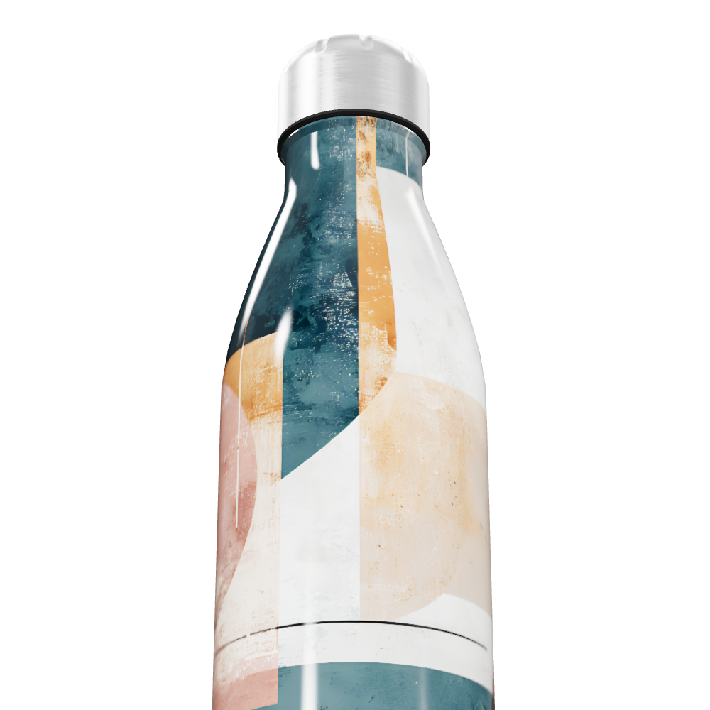 Garrafa Inox - Estampa Abstrata Colorida
