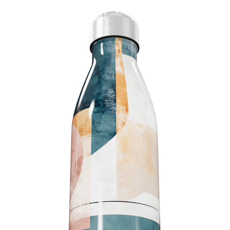 Garrafa Inox - Estampa Abstrata Colorida