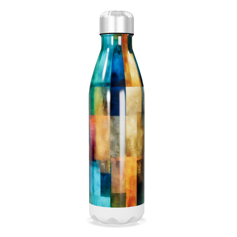 Garrafa Inox - Estampa Colorida Geométrica