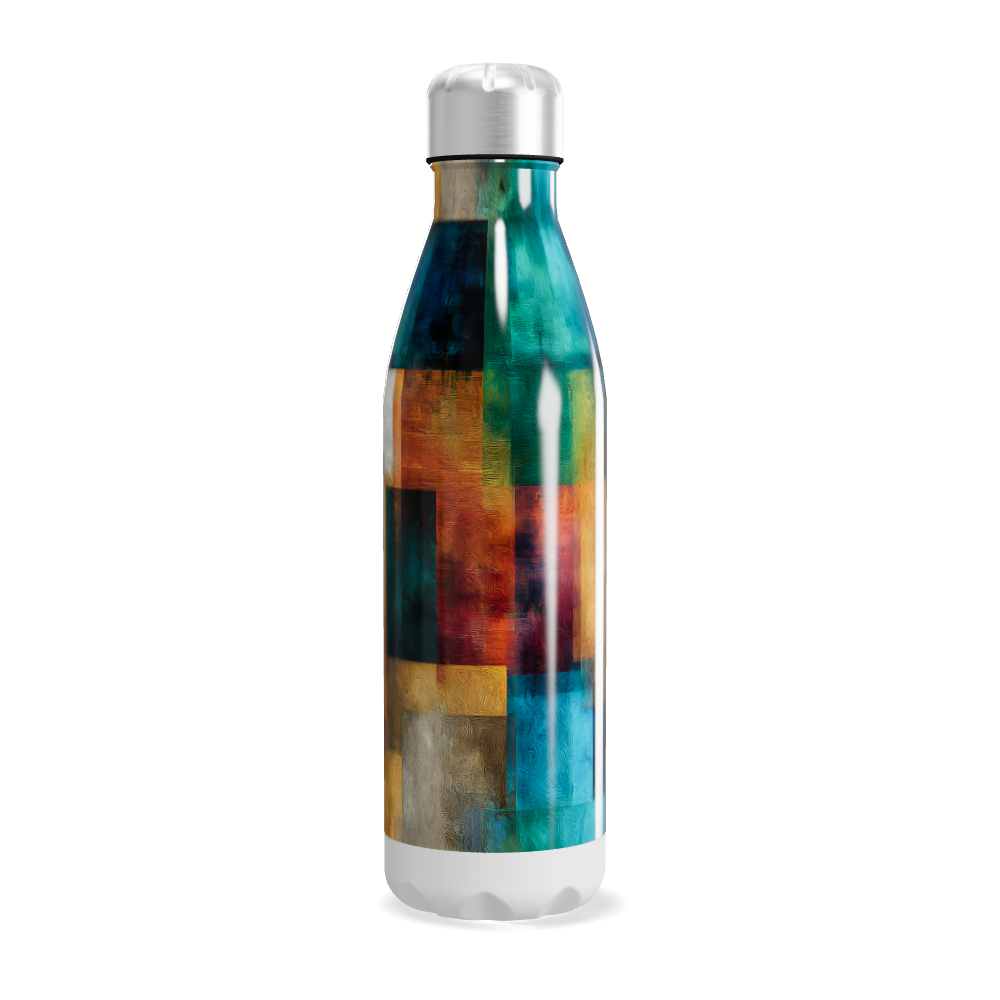 Garrafa Inox - Estampa Colorida Geométrica