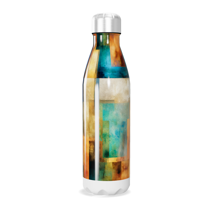 Garrafa Inox - Estampa Colorida Geométrica