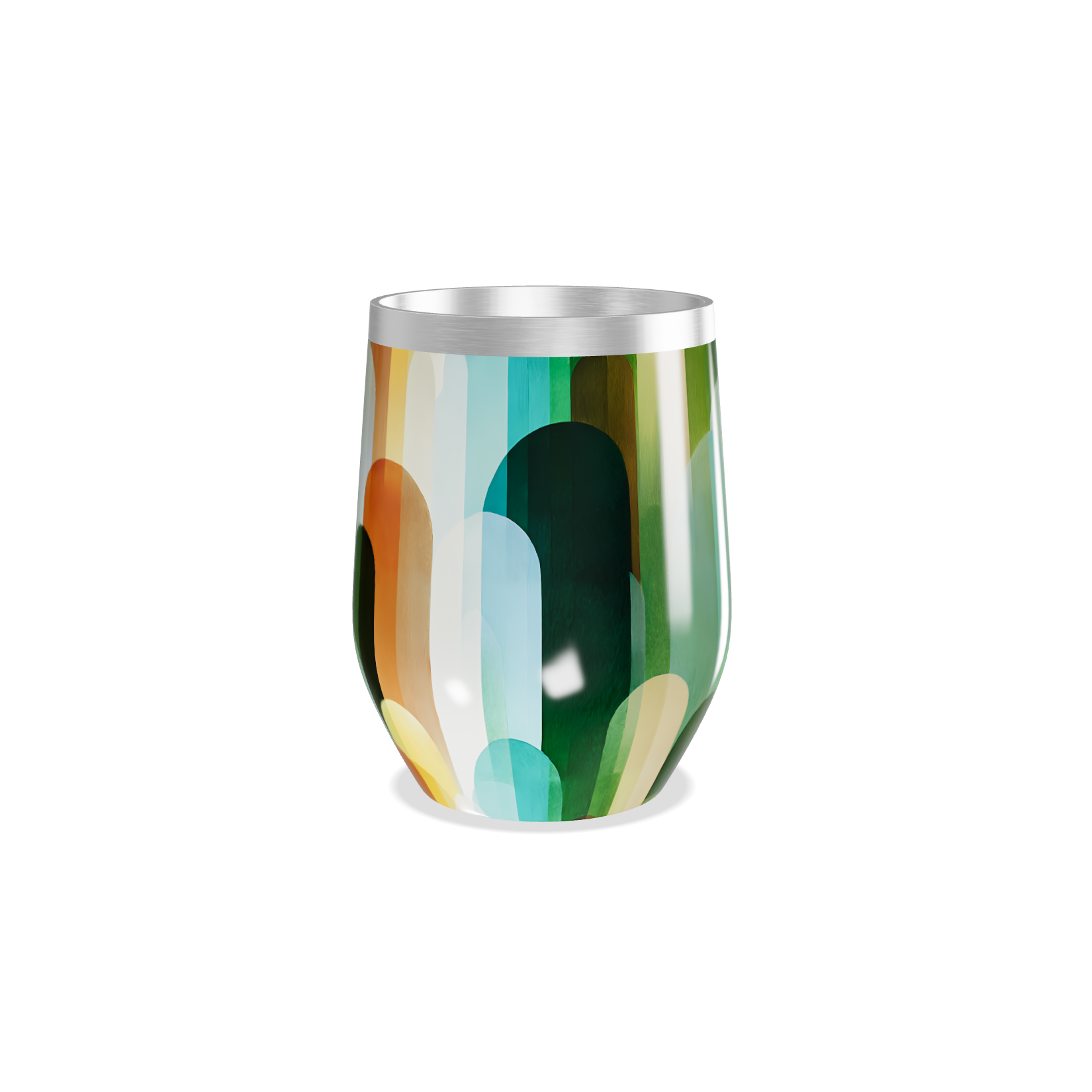 Copo Térmico Slim - Estampado Multicor Aço