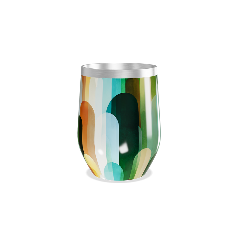 Copo Térmico Slim - Estampado Multicor Aço