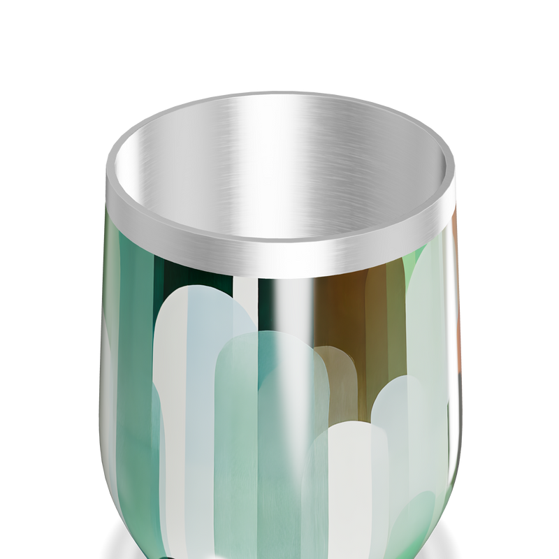 Copo Térmico Slim - Estampado Multicor Aço