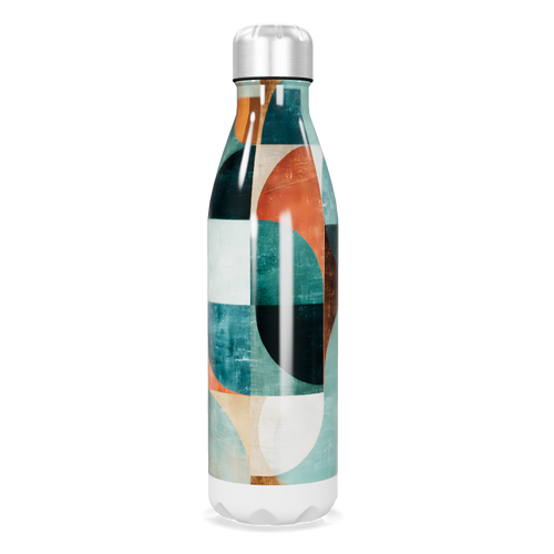 Garrafa Inox - Estampa Geométrica Colorida