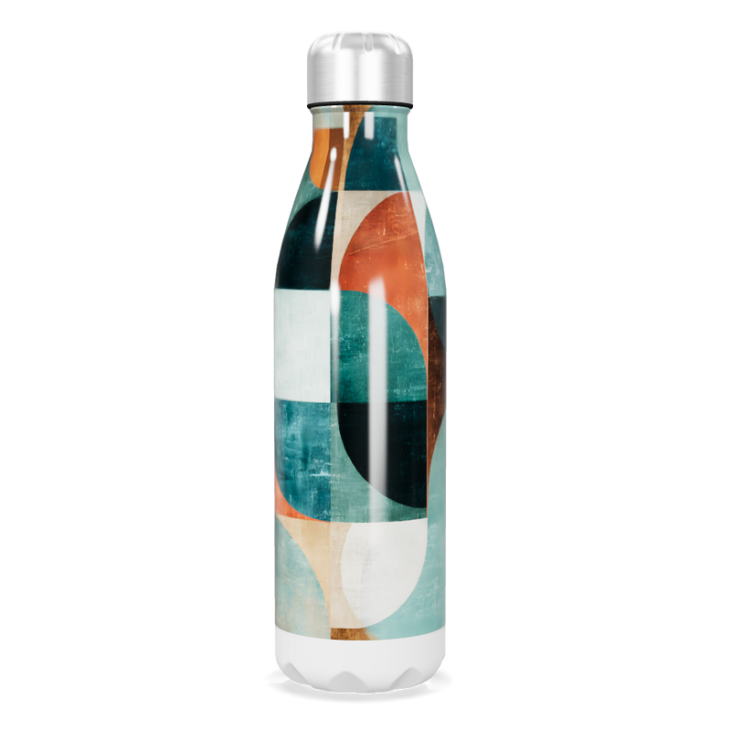 Garrafa Inox - Estampa Geométrica Colorida