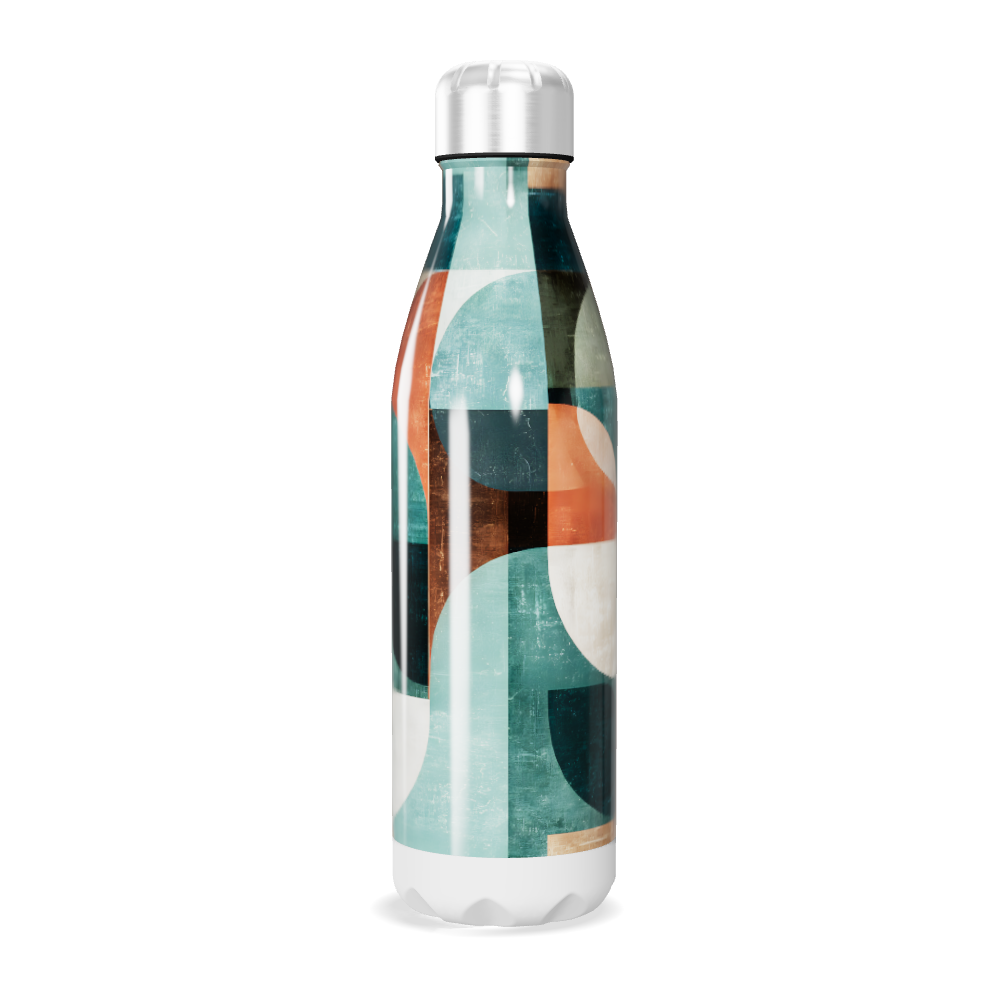 Garrafa Inox - Estampa Geométrica Colorida
