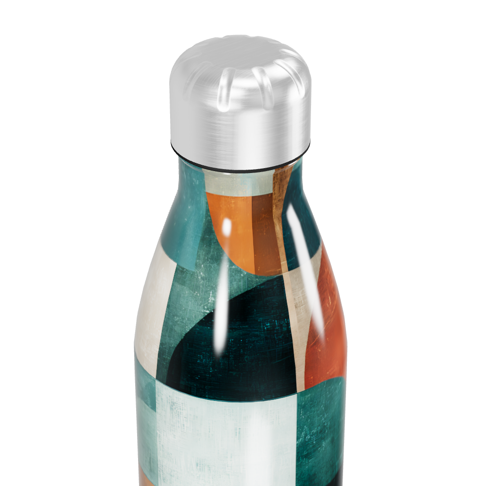 Garrafa Inox - Estampa Geométrica Colorida