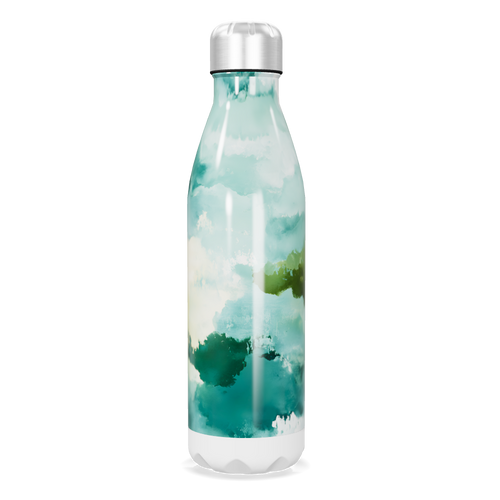 Garrafa Inox - Estampa Aquarela Verde