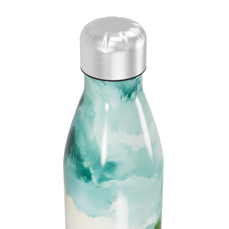 Garrafa Inox - Estampa Aquarela Verde