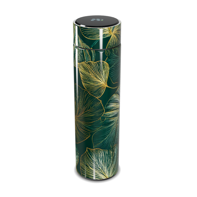 Garrafa Térmica Touch - Floral Verde Elegante