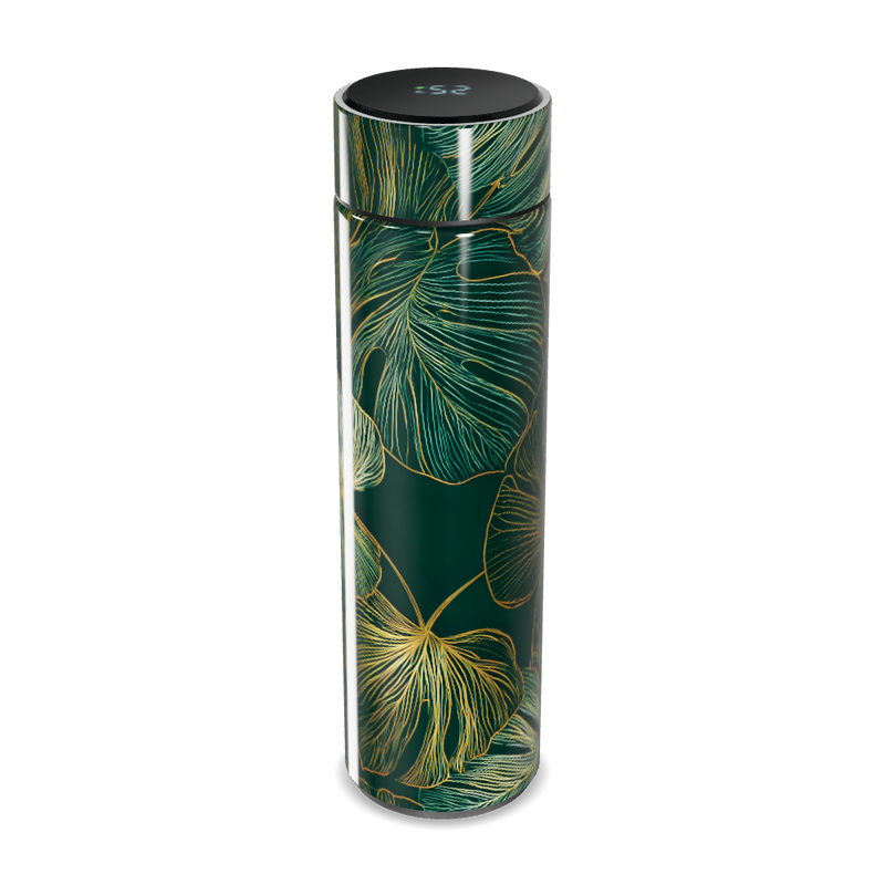 Garrafa Térmica Touch - Floral Verde Elegante