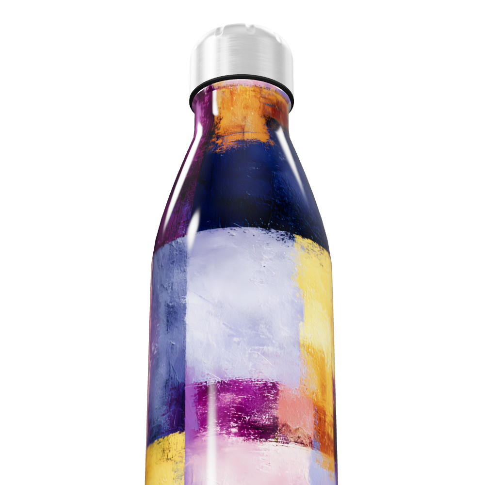 Garrafa Inox - Estampa Colorida Abstrata