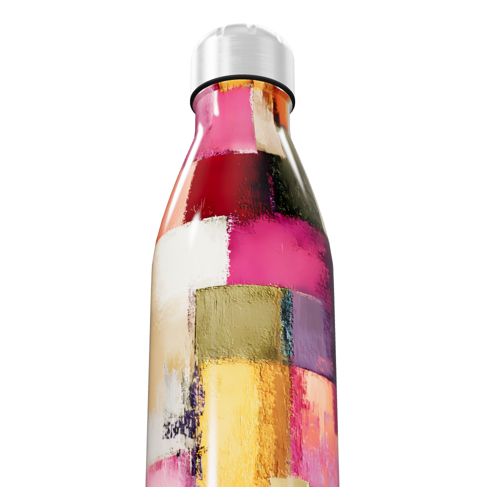 Garrafa Inox - Estampa Colorida Abstrata