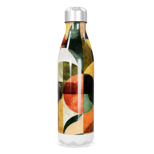 Garrafa Inox - Estampa Geométrica Colorida