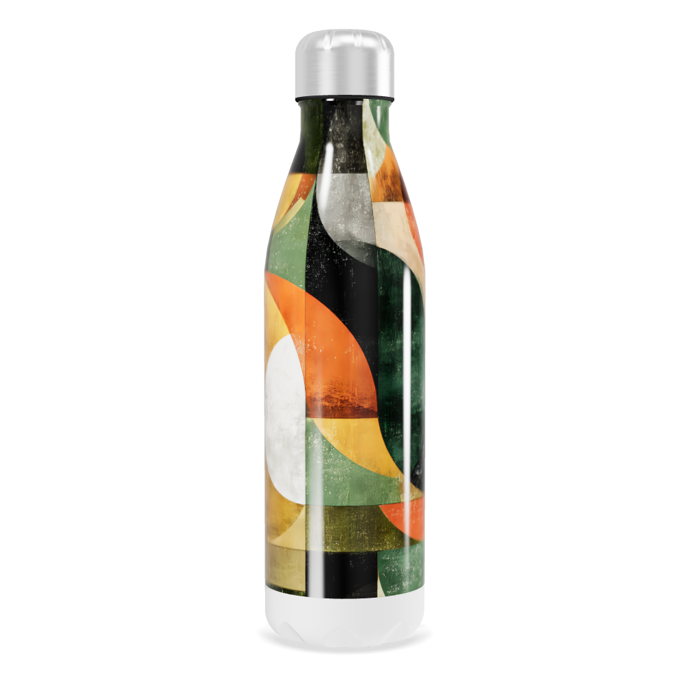 Garrafa Inox - Estampa Geométrica Colorida