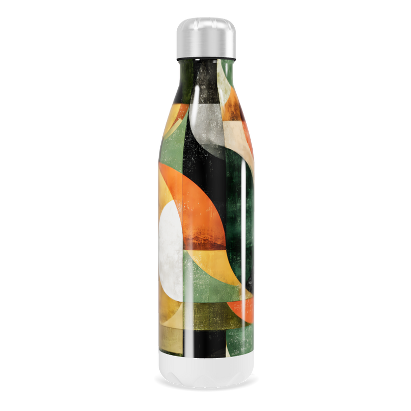 Garrafa Inox - Estampa Geométrica Colorida