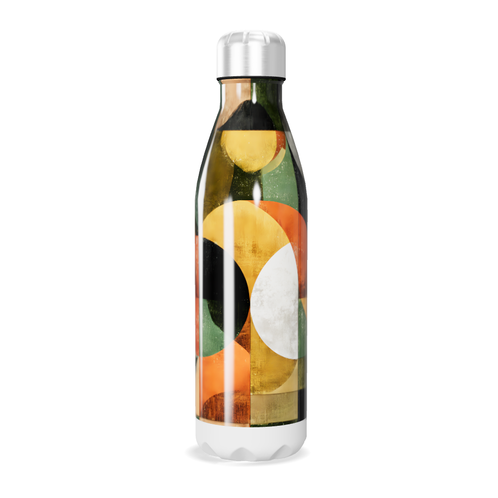 Garrafa Inox - Estampa Geométrica Colorida
