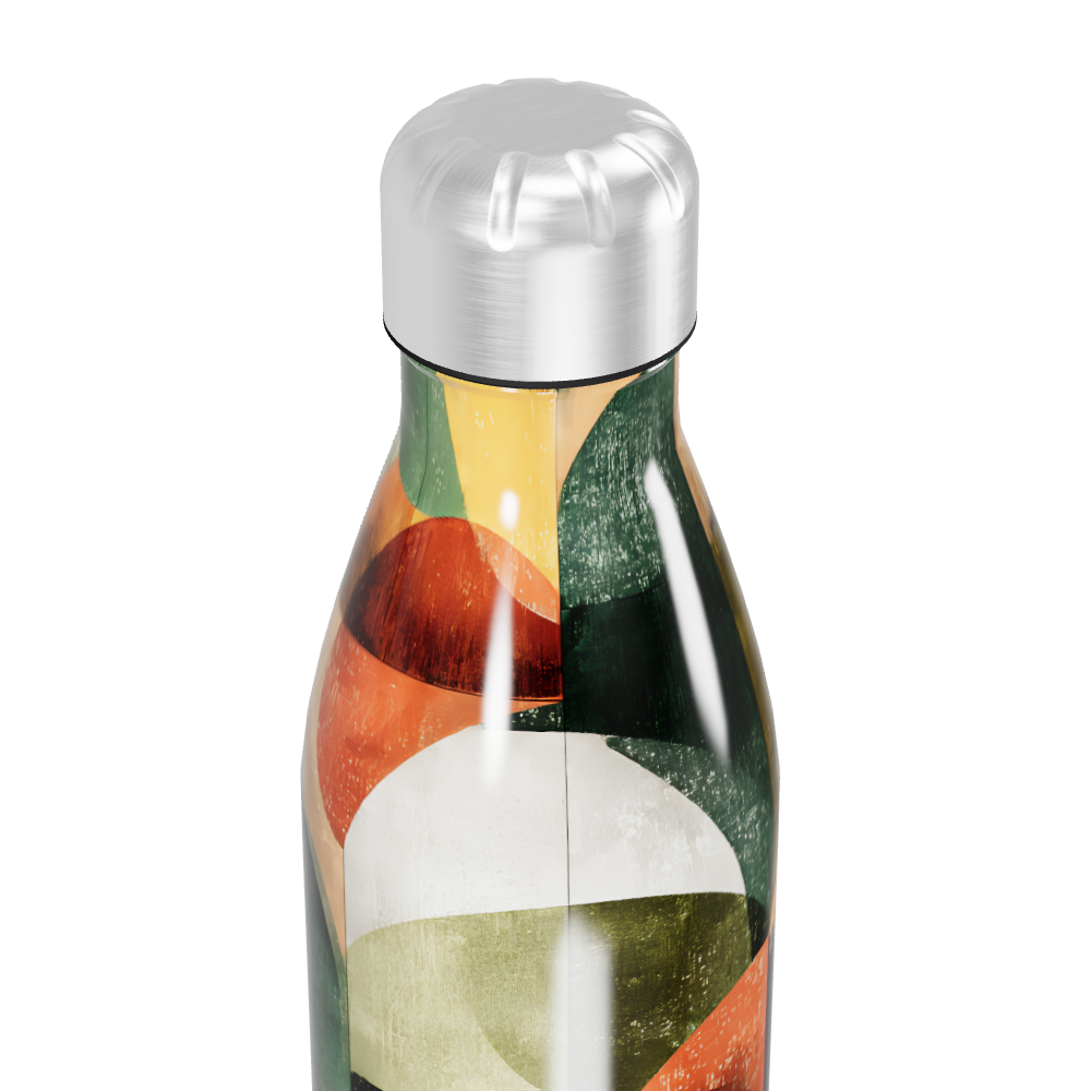 Garrafa Inox - Estampa Geométrica Colorida